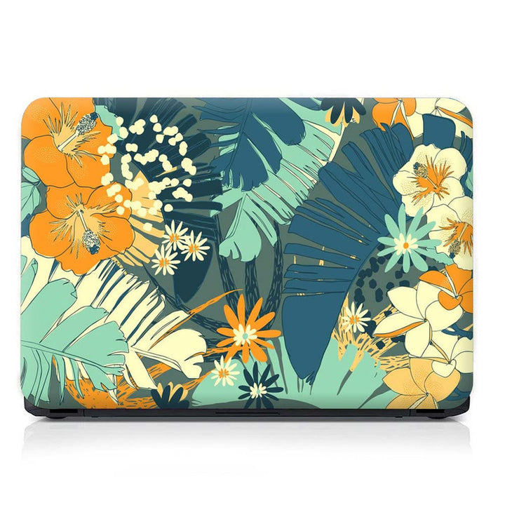 Full Panel Laptop Skin - Cream Yellow Floral