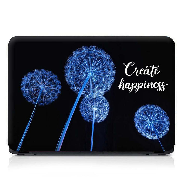 Full Panel Laptop Skin - Create Happiness Dandelion Flowers