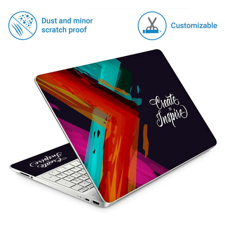 Full Panel Laptop Skin - Create to Inspire Art