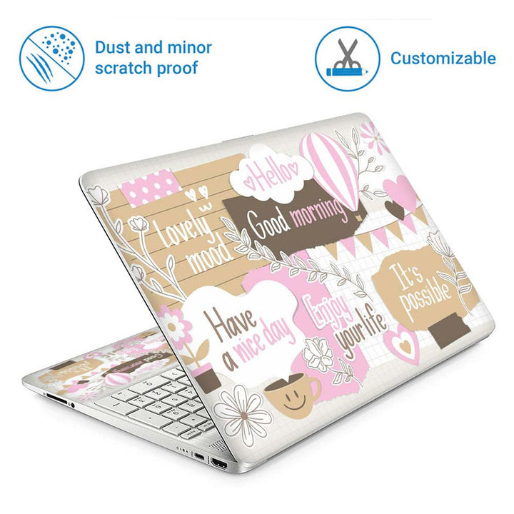 Full Panel Laptop Skin - Cute Elements