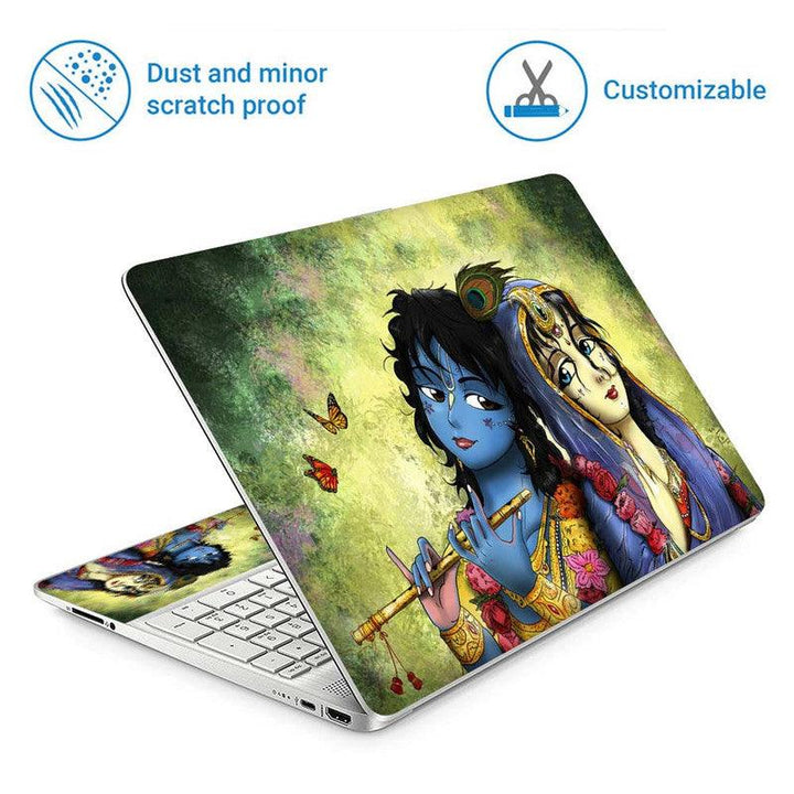 Full Panel Laptop Skin - Cute Radha Krishna