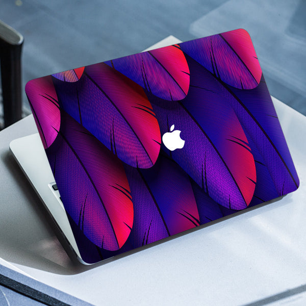 Laptop Skin for Apple MacBook - Cyan Feather - SkinsLegend