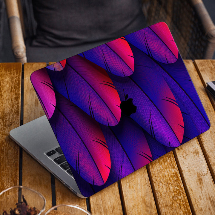 Laptop Skin for Apple MacBook - Cyan Feather - SkinsLegend