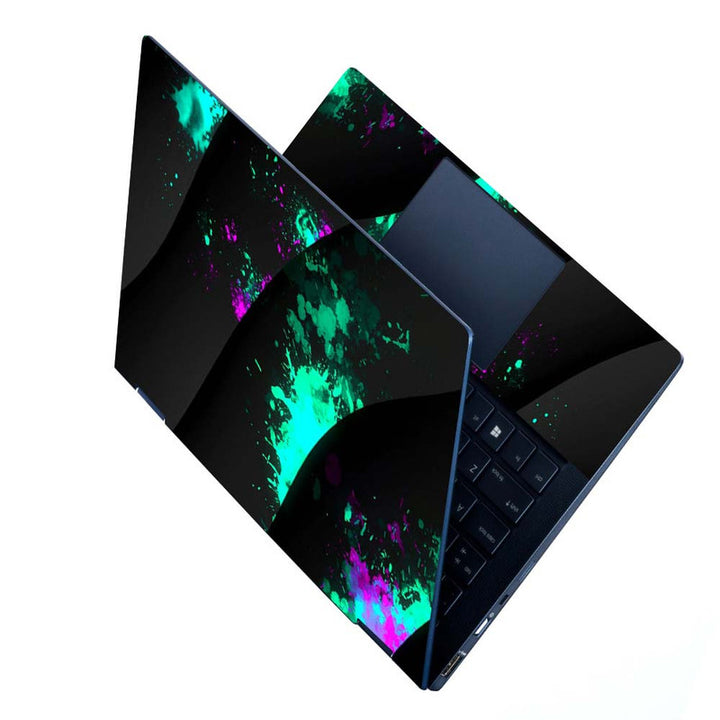 Full Panel Laptop Skin - Cyan Swirl