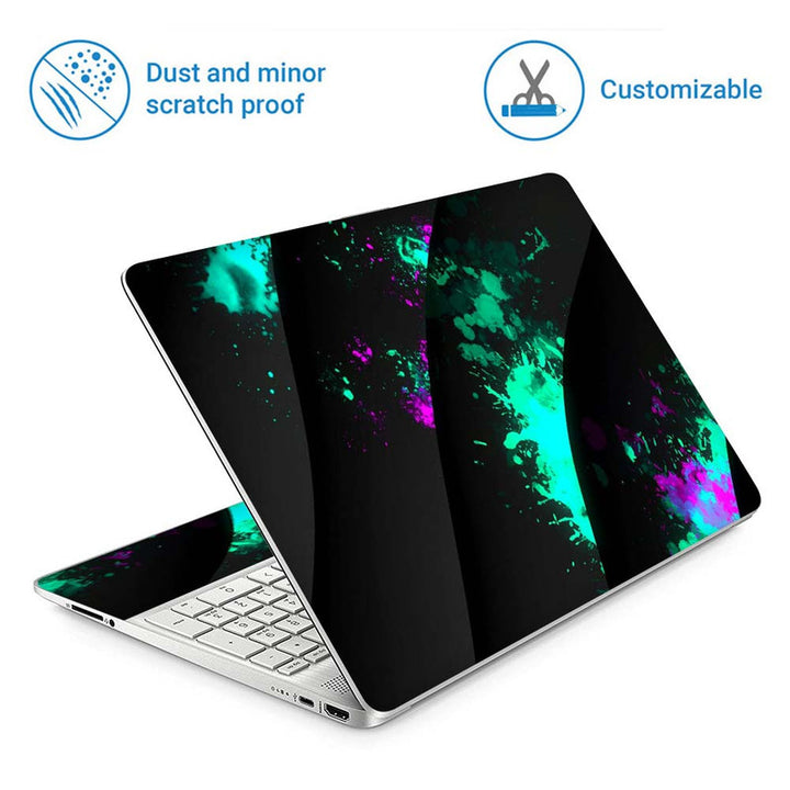 Full Panel Laptop Skin - Cyan Swirl