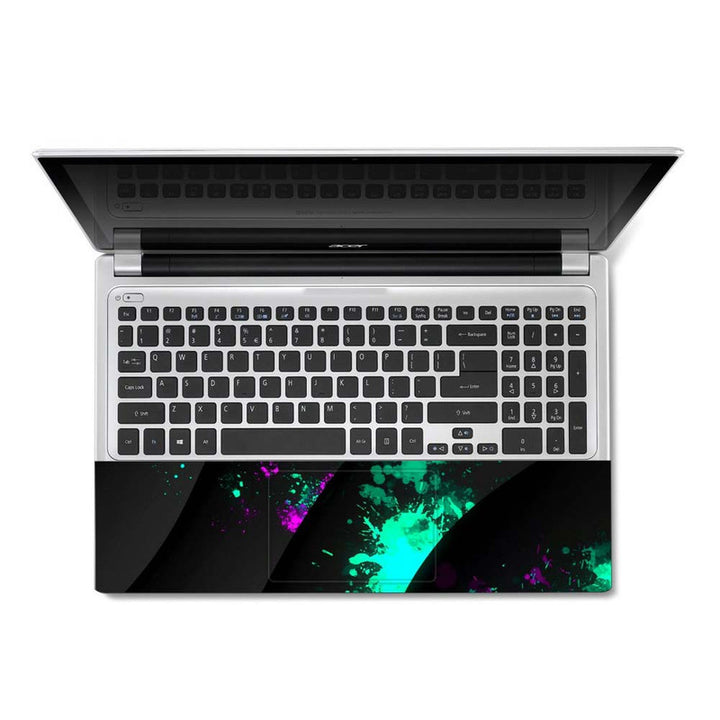 Full Panel Laptop Skin - Cyan Swirl