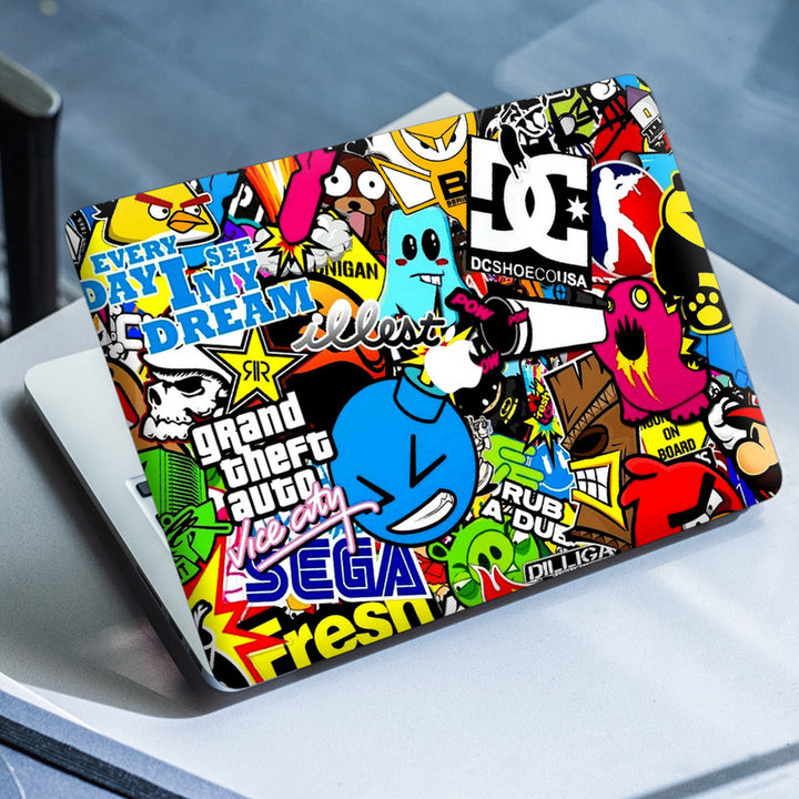 Laptop Skin for Apple MacBook - DC Sticker Bomb - SkinsLegend