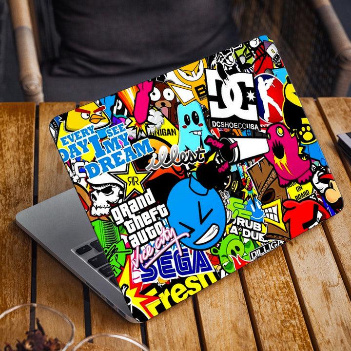 Laptop Skin for Apple MacBook - DC Sticker Bomb - SkinsLegend