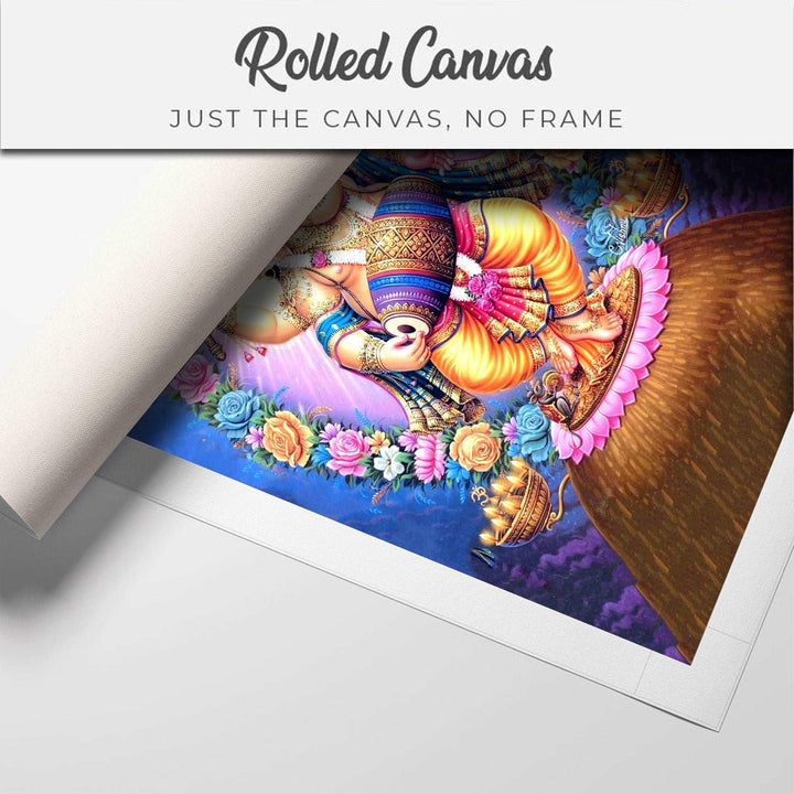 FineArts Rolled Canvas Painting - Dancing Ganesh