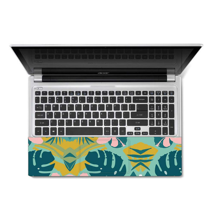 Full Panel Laptop Skin - Dark Blue Leaf