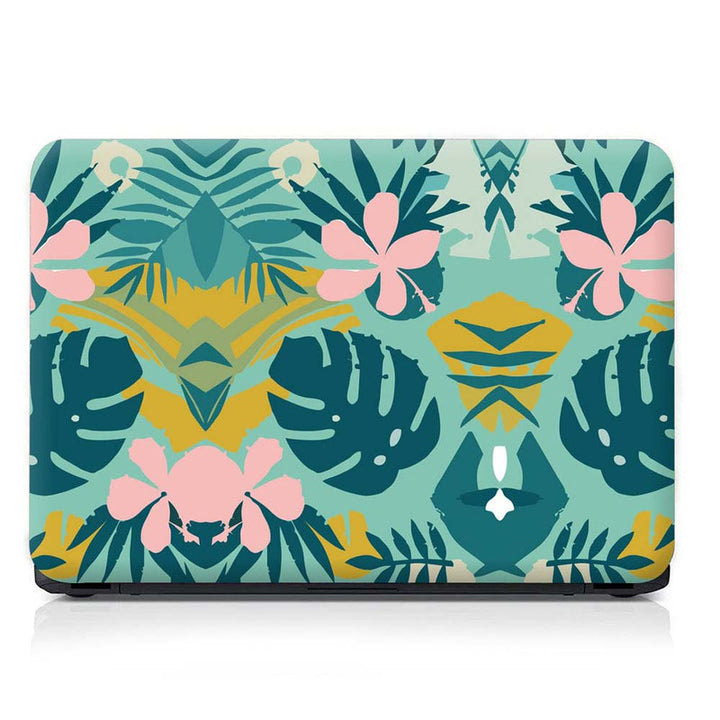 Full Panel Laptop Skin - Dark Blue Leaf