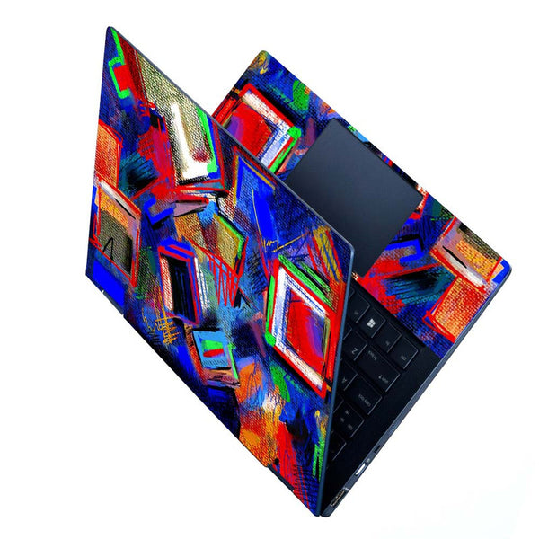 Full Panel Laptop Skin - Dark Blue Shaded Art