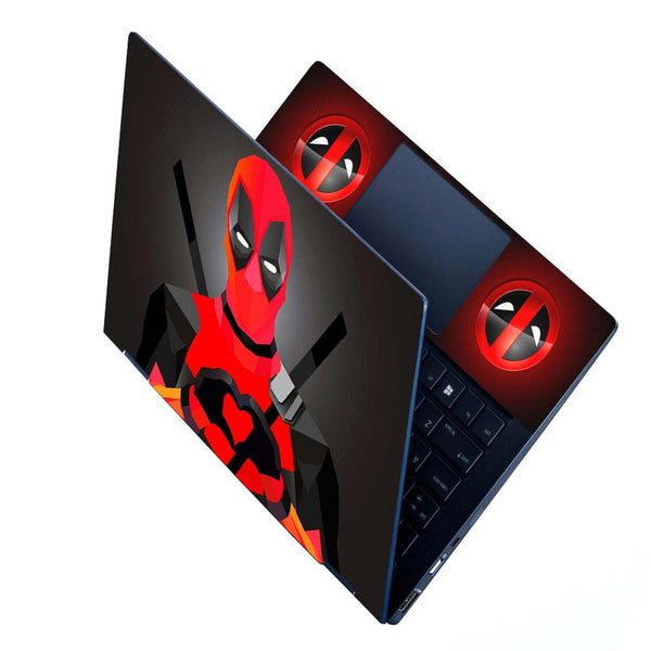 Full Panel Laptop Skin - Deadpool Love Symbol