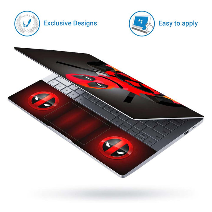 Full Panel Laptop Skin - Deadpool Love Symbol