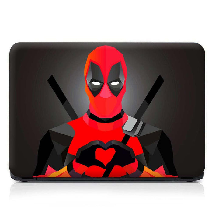 Full Panel Laptop Skin - Deadpool Love Symbol