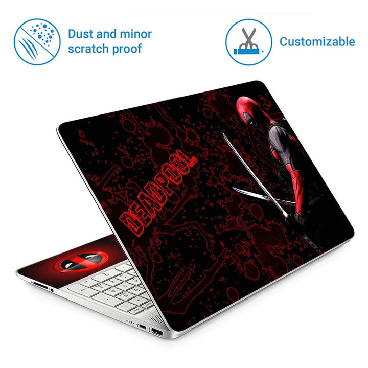 Full Panel Laptop Skin - Deadpool Red