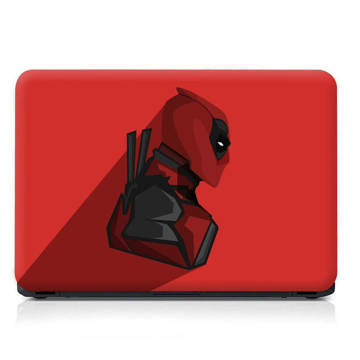 Full Panel Laptop Skin - Deadpool Shadow Red