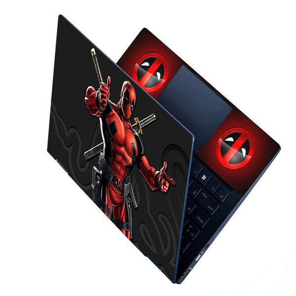 Full Panel Laptop Skin - Deadpool Sword Watermark