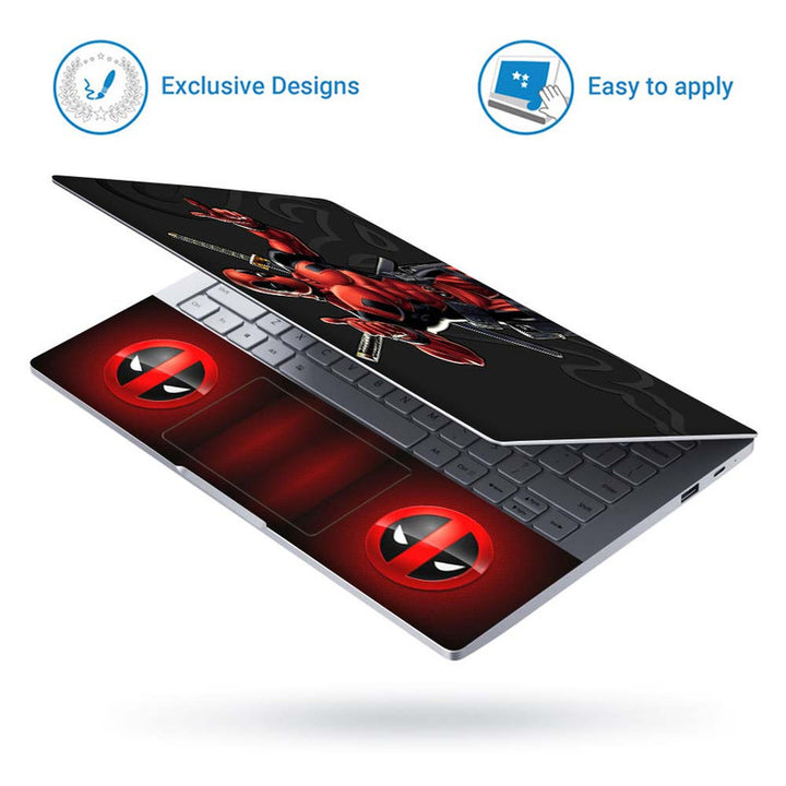 Full Panel Laptop Skin - Deadpool Sword Watermark