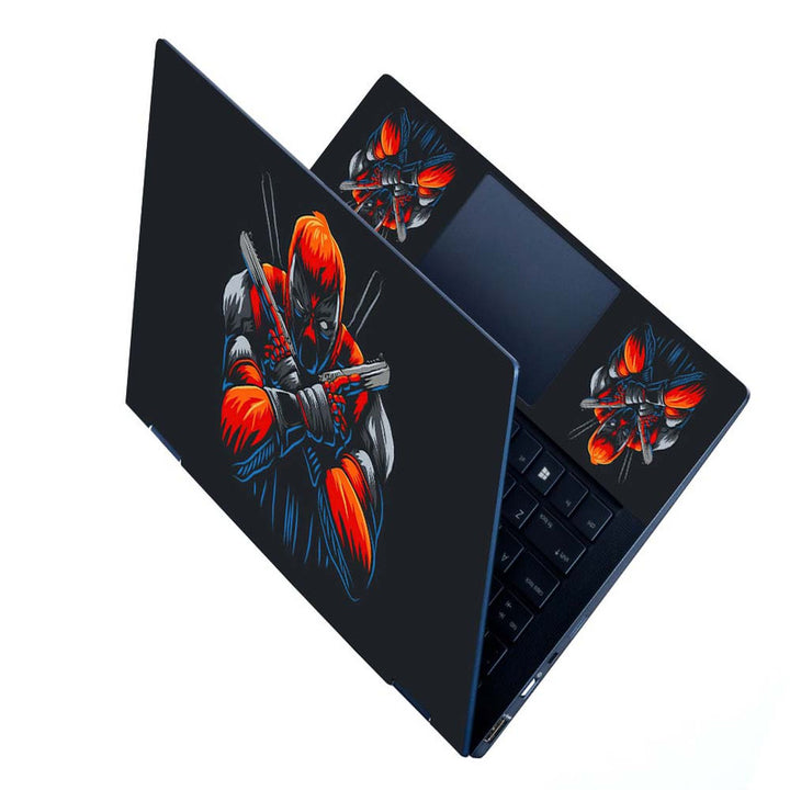 Full Panel Laptop Skin - Deadpool with Guns