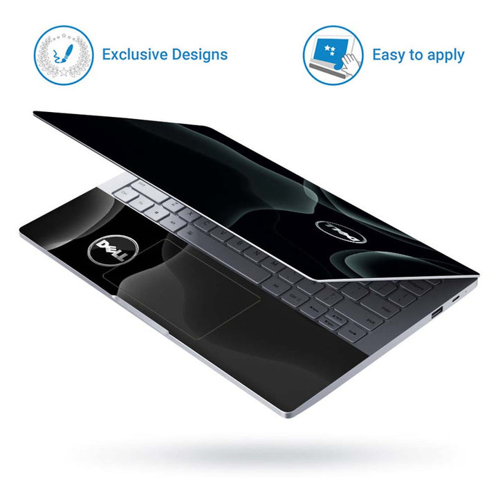 Full Panel Laptop Skin - Dell Grey Shade Abstract