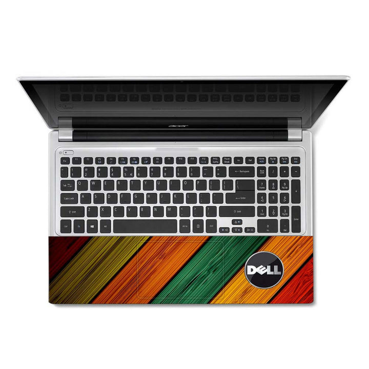 Full Panel Laptop Skin - Dell Wooden Abstract