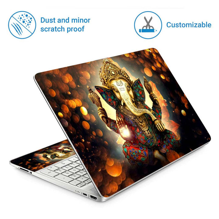 Full Panel Laptop Skin - Diamond Ganesh