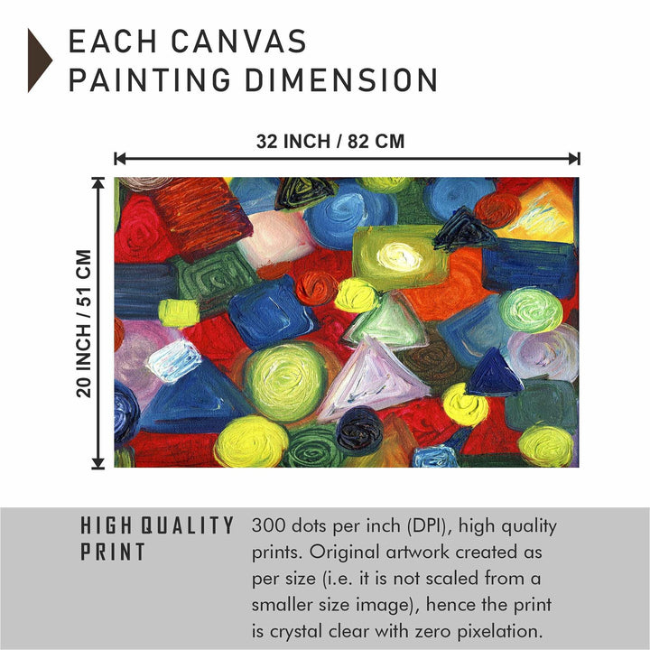 FineArts Rolled Canvas Painting - Different Shapes