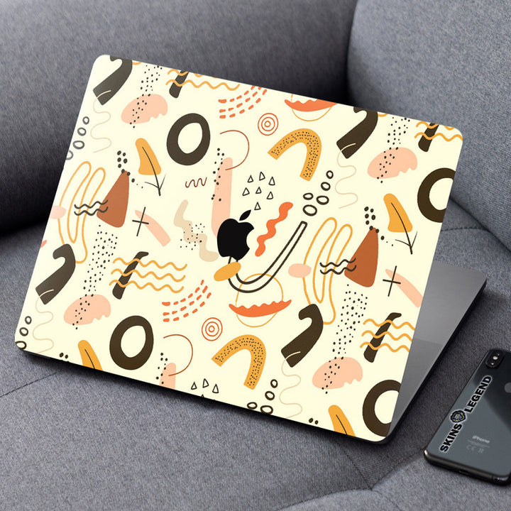 Laptop Skin for Apple MacBook - Different Designs on Dark Cream - SkinsLegend