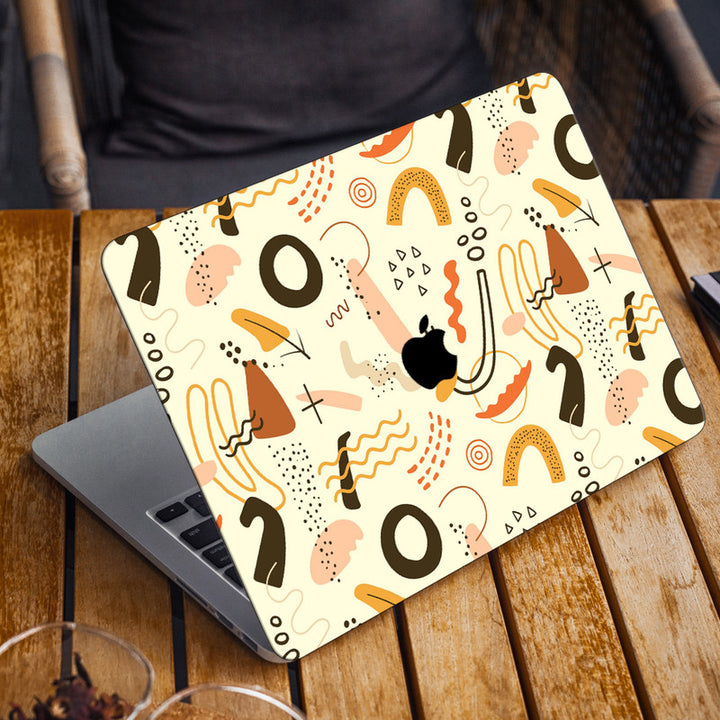 Laptop Skin for Apple MacBook - Different Designs on Dark Cream - SkinsLegend