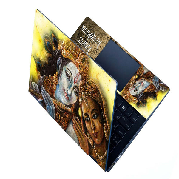 Full Panel Laptop Skin - Divine Couple Krishna and Radha