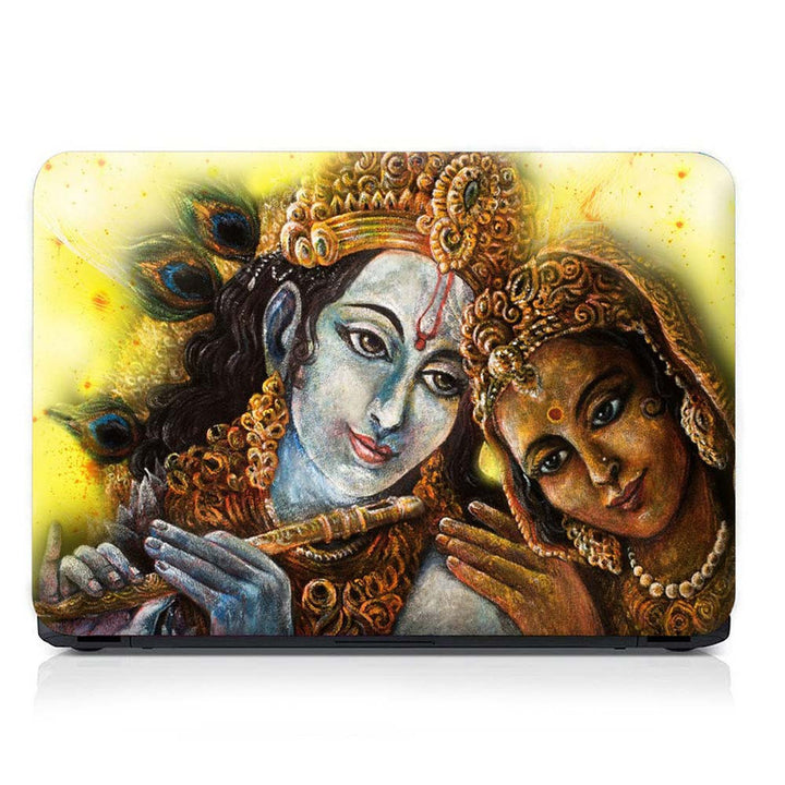 Full Panel Laptop Skin - Divine Couple Krishna and Radha