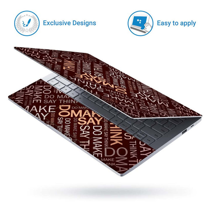 Full Panel Laptop Skin - Do Make Brown