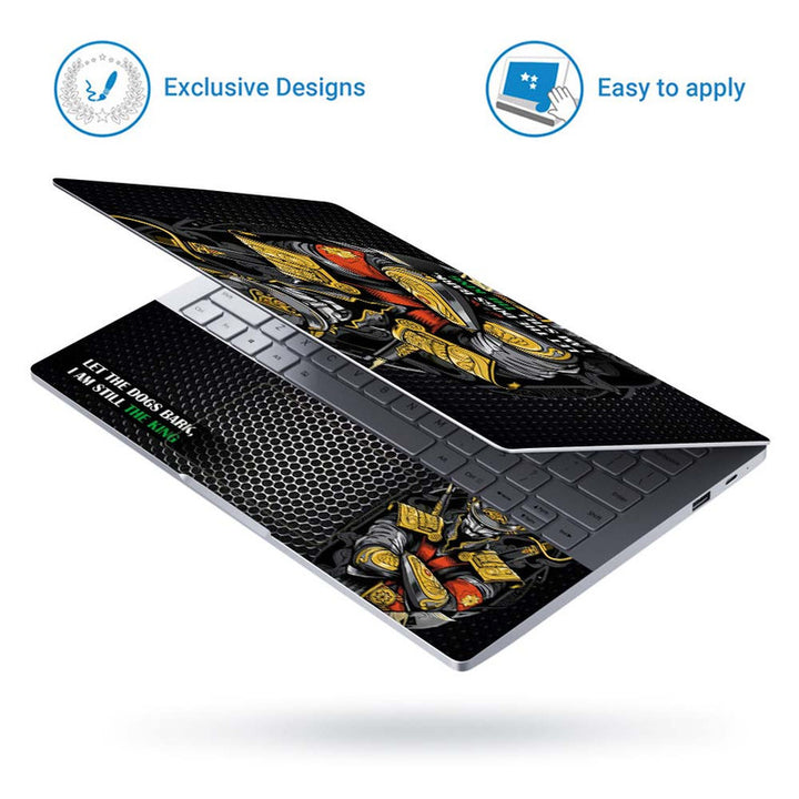 Full Panel Laptop Skin - Dogs Bark the King