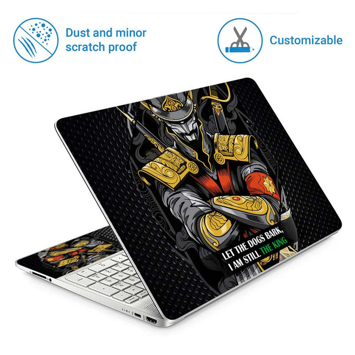 Full Panel Laptop Skin - Dogs Bark the King