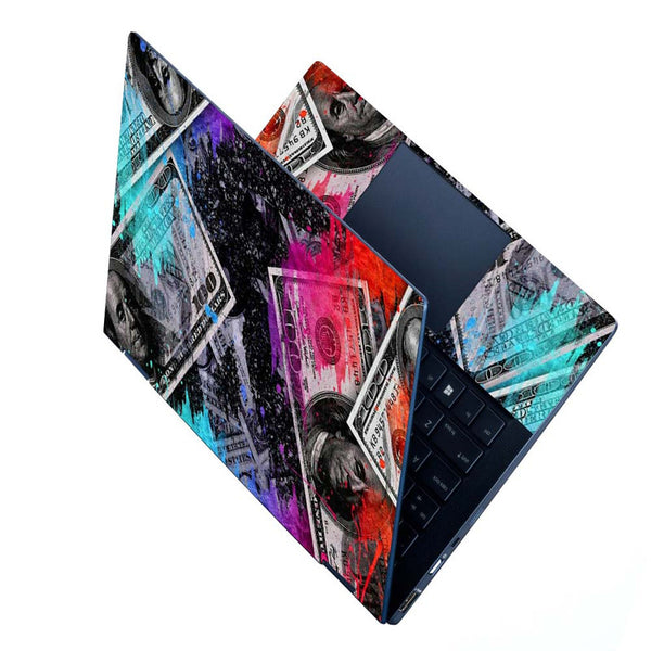 Full Panel Laptop Skin - Dollar Abstract