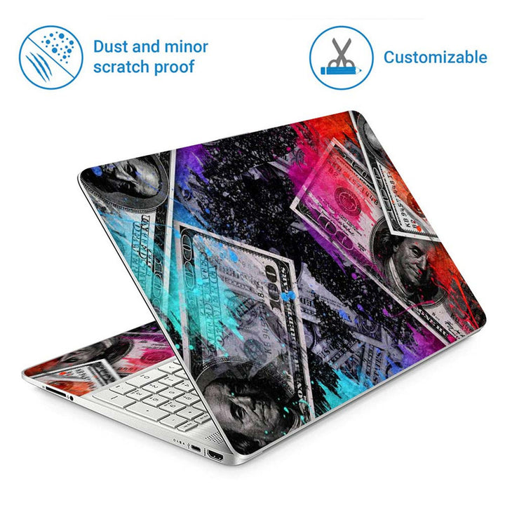 Full Panel Laptop Skin - Dollar Abstract