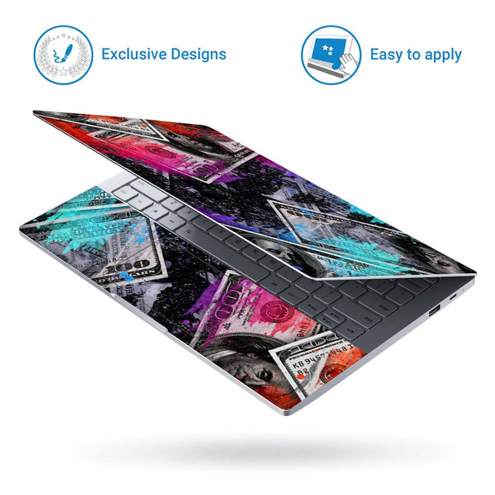 Full Panel Laptop Skin - Dollar Abstract