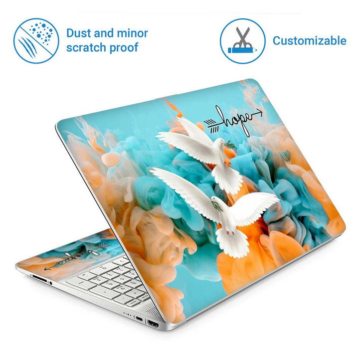 Full Panel Laptop Skin - Dove Hope Smoke