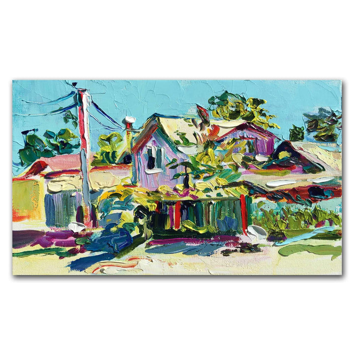 FineArts Rolled Canvas Painting - Street House