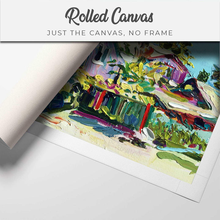 FineArts Rolled Canvas Painting - Street House