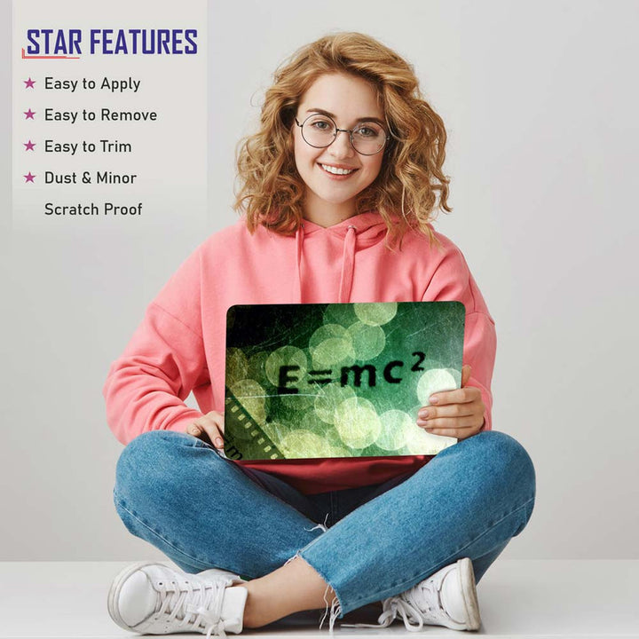 Full Panel Laptop Skin - Emc2 Green Illustration