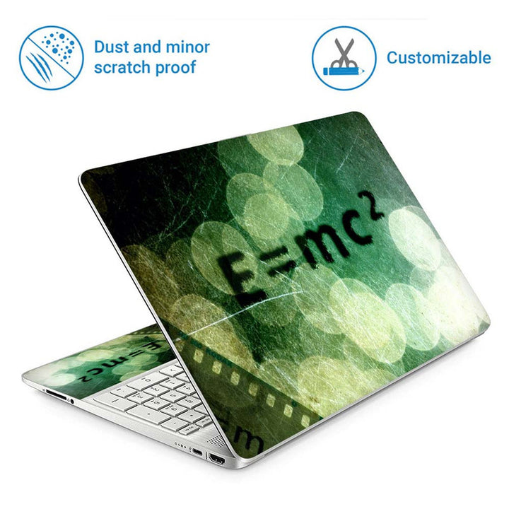 Full Panel Laptop Skin - Emc2 Green Illustration