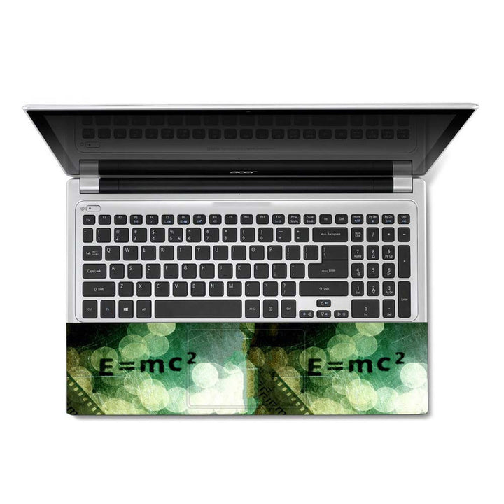 Full Panel Laptop Skin - Emc2 Green Illustration