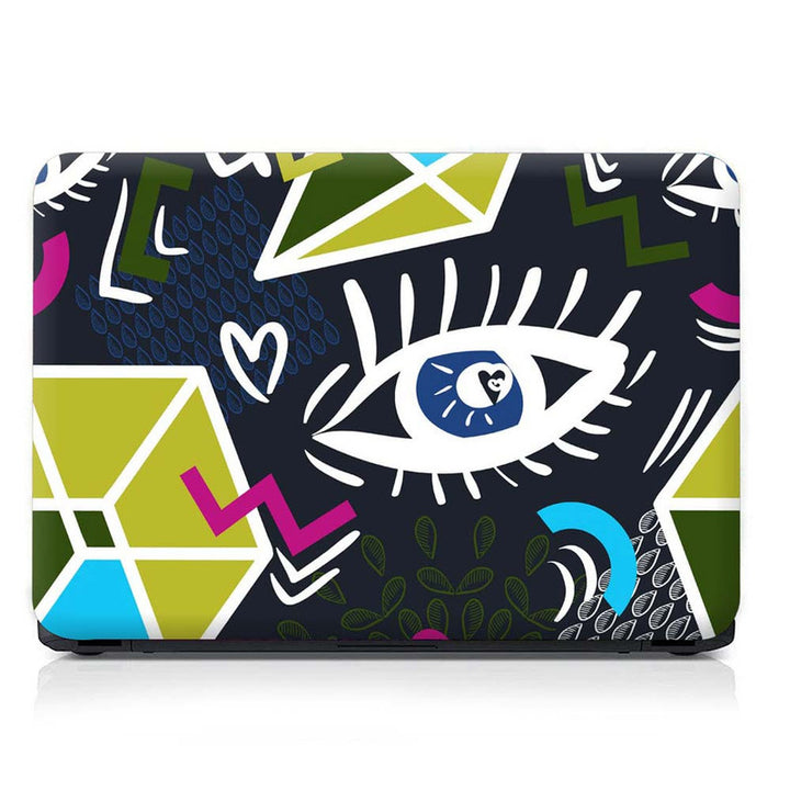 Full Panel Laptop Skin - Eye Abstract Black