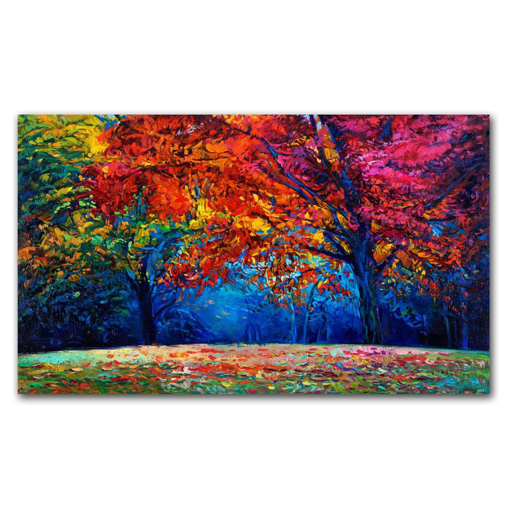 FineArts Rolled Canvas Painting - Falling Leaves From Tree Art