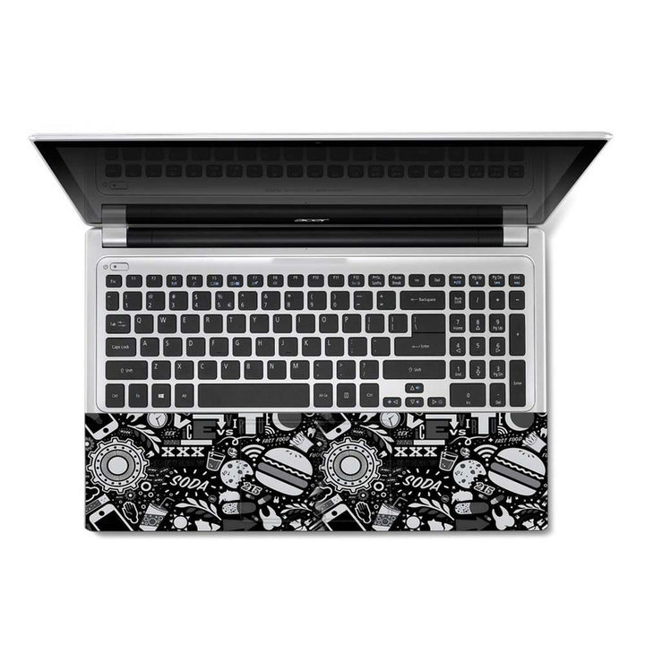 Full Panel Laptop Skin - Fast Food Soda Sticker Bomb