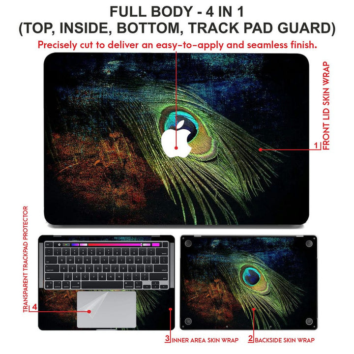 Laptop Skin for Apple MacBook - Feather Ancient Art - SkinsLegend