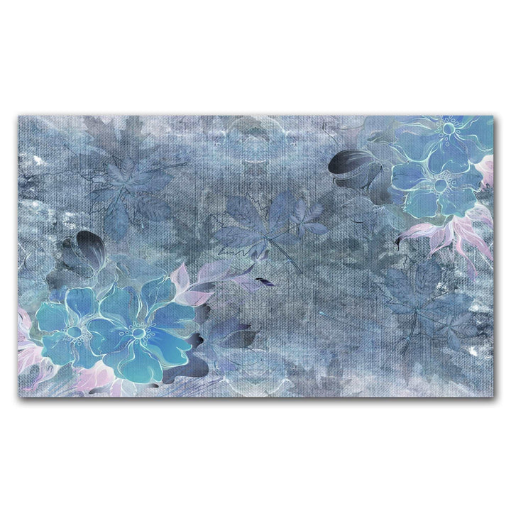 FineArts Rolled Canvas Painting - Floral Art on Textured Cloth