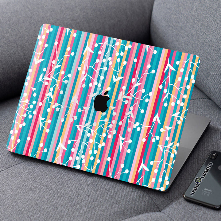 Laptop Skin for Apple MacBook - Floral Lines - SkinsLegend